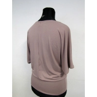 Bluzka Marika - maxi kimono z dekoltem i marszczeniem